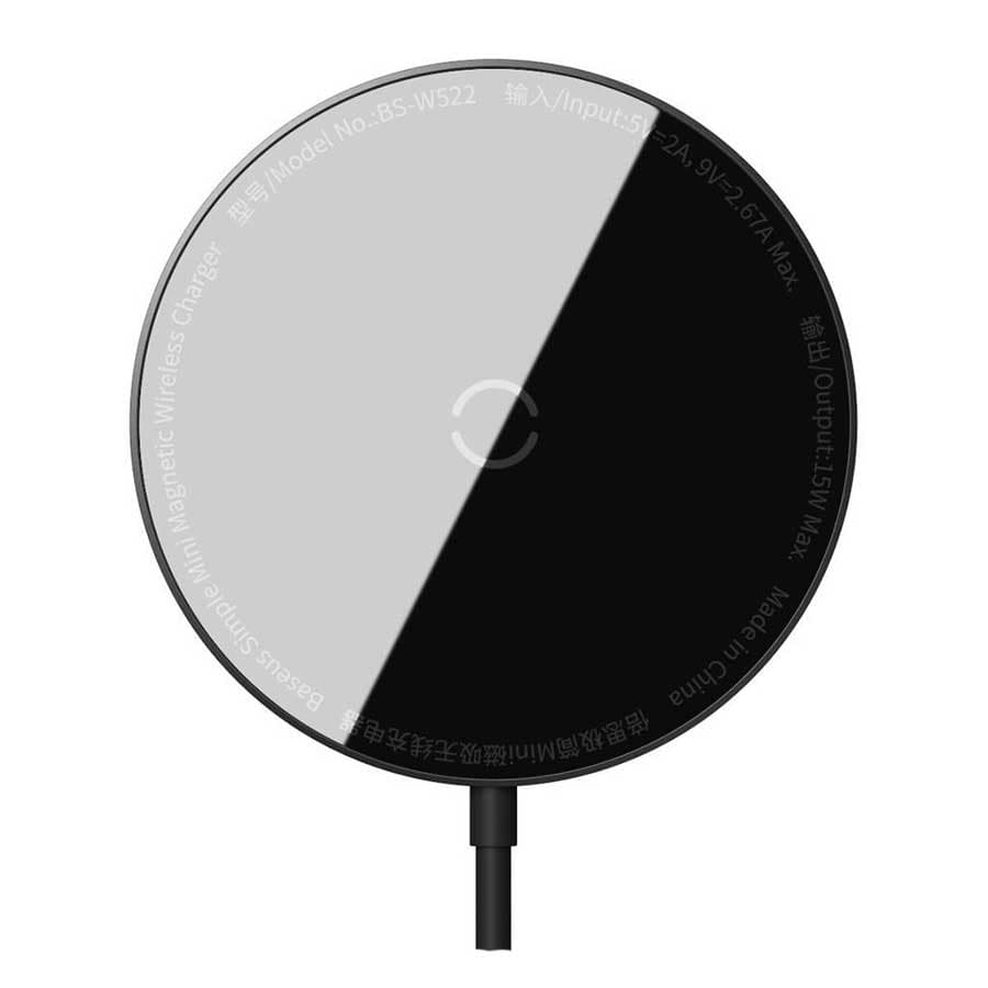 شارژر بی‌سیم و مگنتی بیسوس مدل WXJK-F01