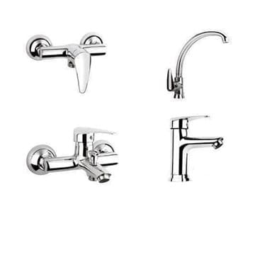 دست کامل شیرآلات اس تی پی STP مدل مریم (روشویی،ظرفشویی،توالت،دوش)