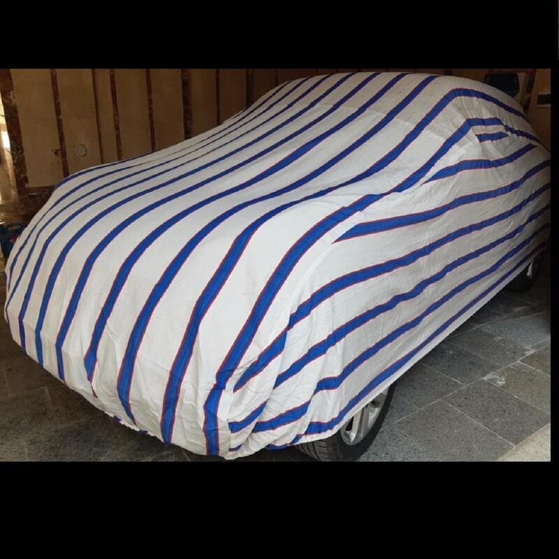 چادر ماشین نخی ضخیم مخصوص تویوتا کرولا ( برزنتی نخ پنبه ضخیم ، با ضمانت مقاومت در برابر آفتاب)