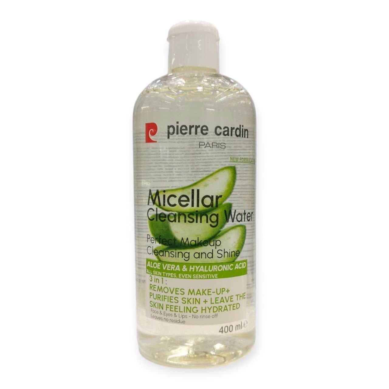 میسلار واتر هیالورونیک و آلوئه ورا پیرکاردین pierre cardin حجم 400 میلی لیتر