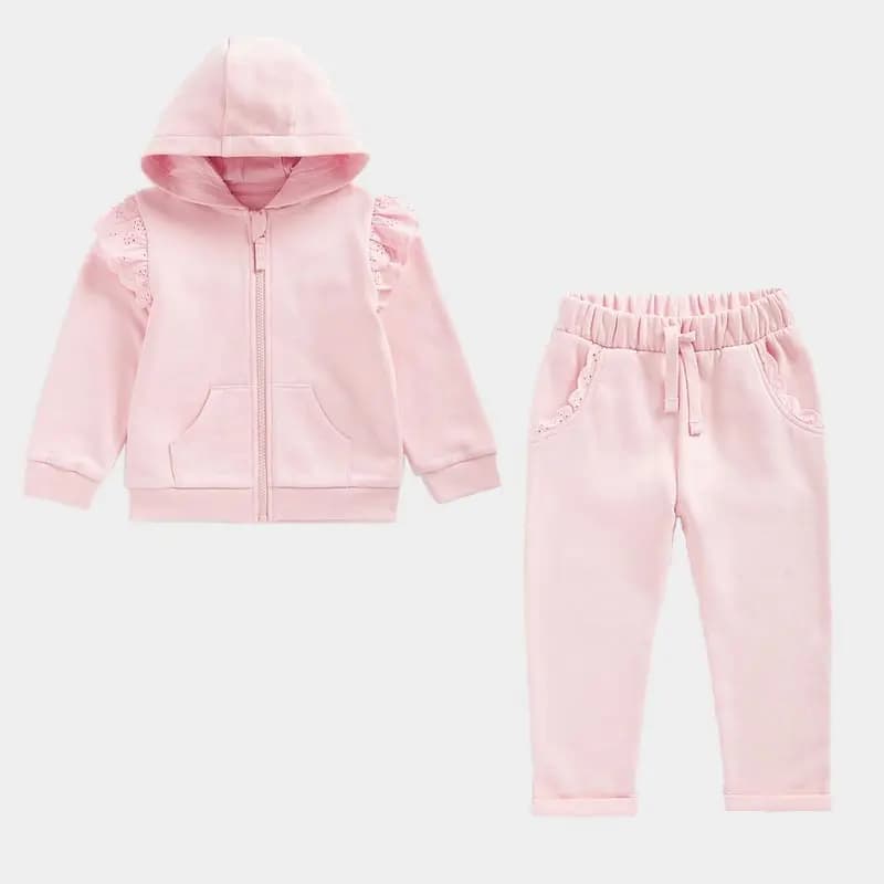 ست سویشرت شلوار بچه گانه دخترانه مادرکر مدل Broderie Frill