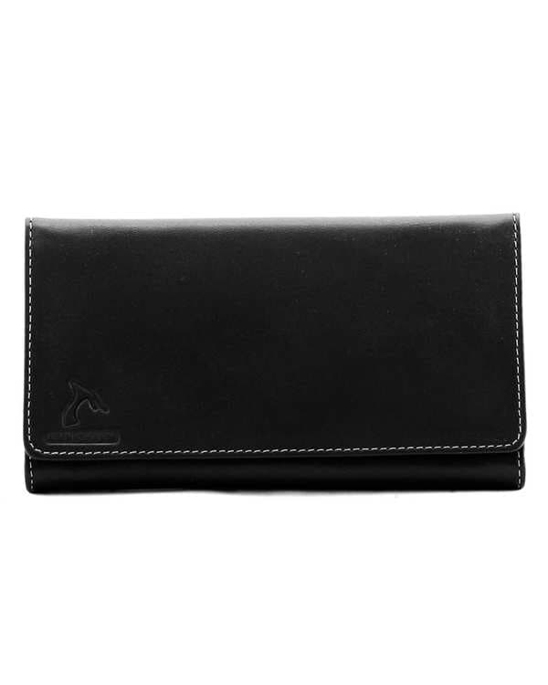 کیف پول چرم زنانه مشکی چرم بارز Charm Barez مدل DM23.1