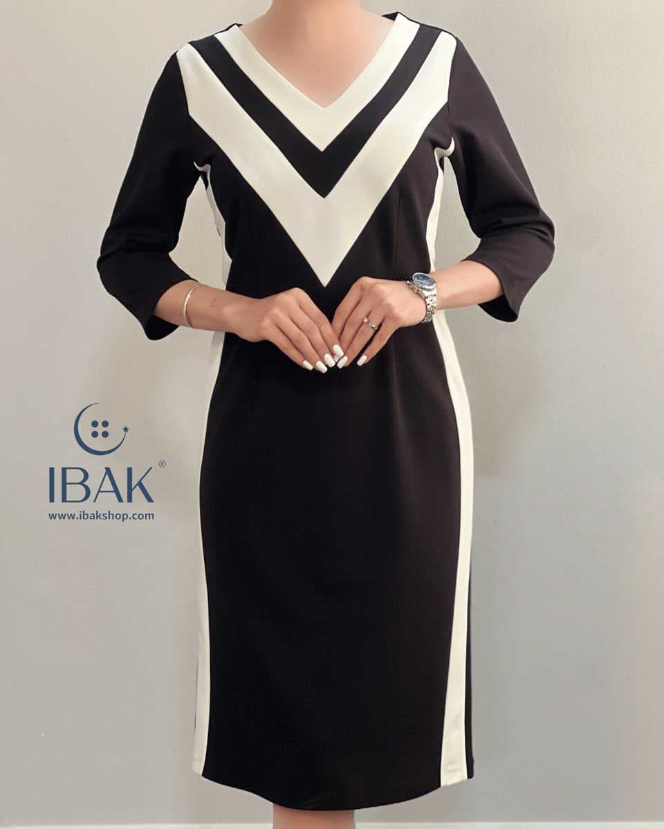 پیراهن زنانه یقه هفت مجلسی 809011 eli