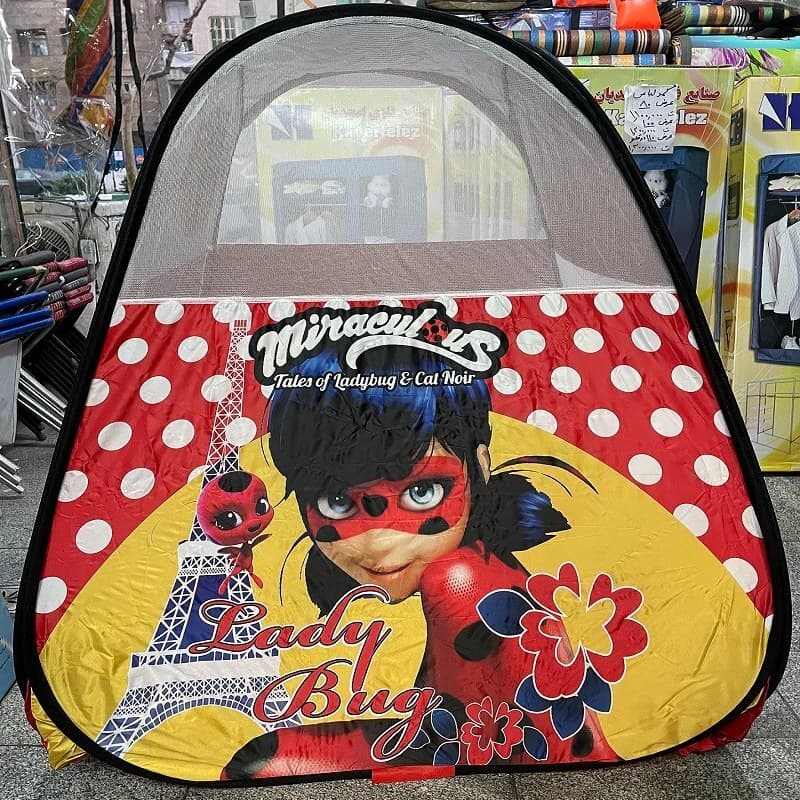 چادر بازی کودک طرح دختر کفشدوزکی کد KJ