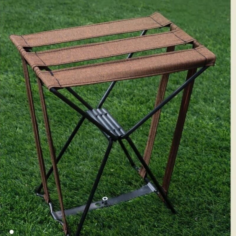 صندلی تاشو بسیار کوچک و سبک و قابل حمل با نوار محکم و تحمل وزن تا 140 کیلو به همراه کیف حمل