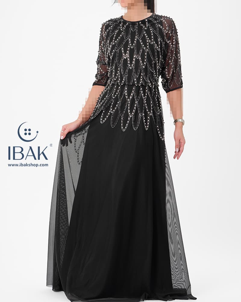 لباس مجلسی سایز بزرگ کیمونو طاووس adm