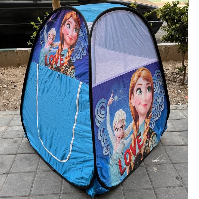 چادر بازی کودک طرح آنا و السا ( فروزن ) آبی سایز1
