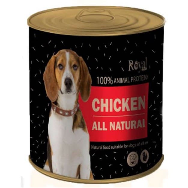 کنسرو پته مخصوص سگ رویال کوکو با طعم گوشت مرغ وزن 800 گرم