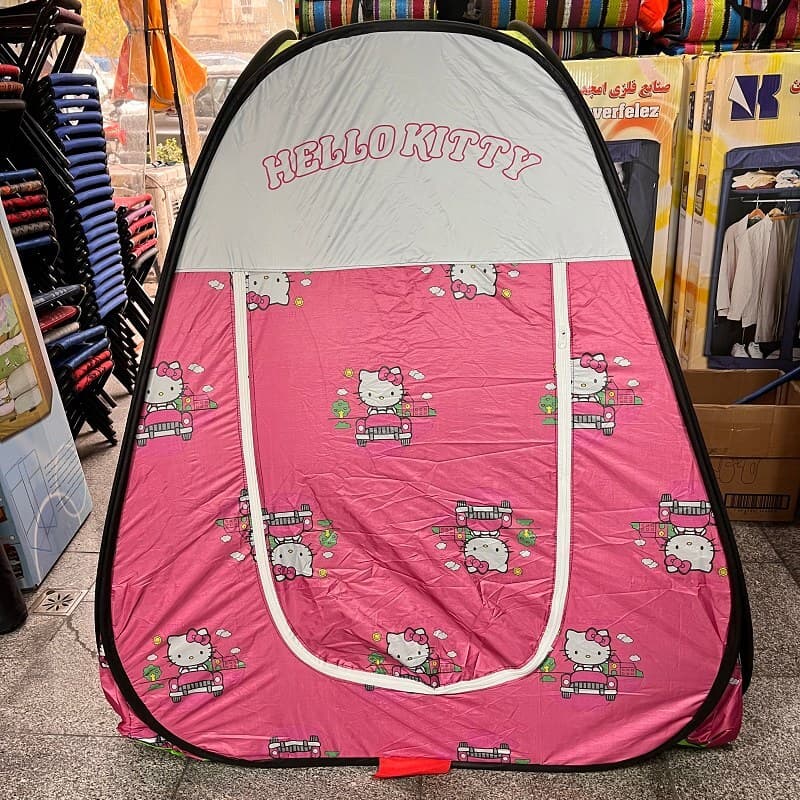 چادر مسافرتی کودک سایز 116 سانتی (2 نفره کودک ) طرح جذاب کیتی مناسب بازی