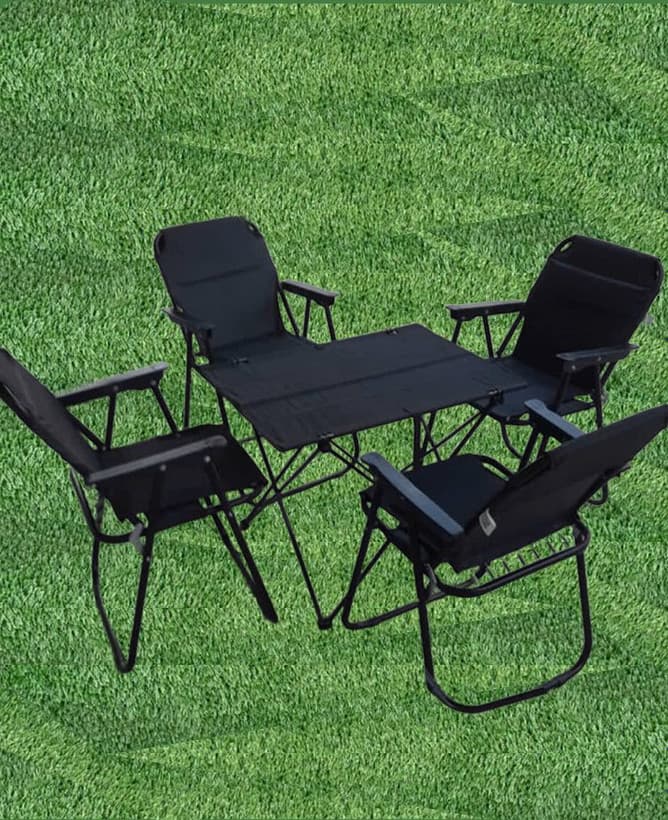 ست چهار نفره صندلی مسافرتی 9فنره دسته مبلی