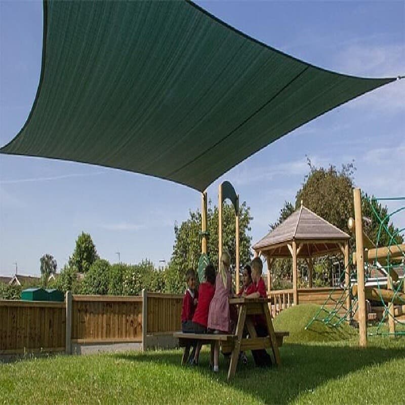 شید سایبان 80درصد 3 در3 دور دوزی شده همراه با حلقه نصب