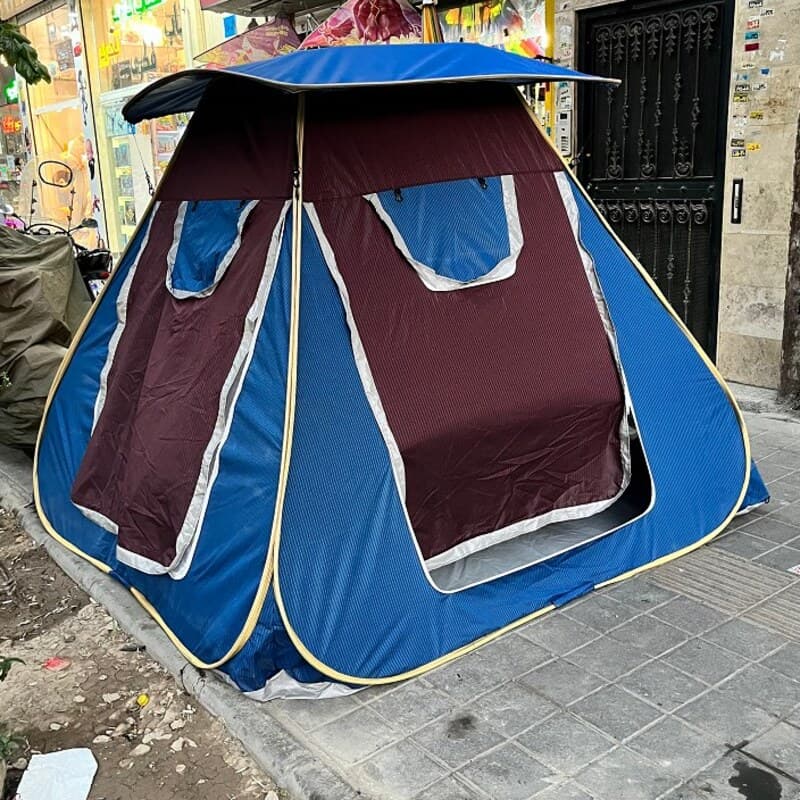 چادر مسافرتی مکعبی 8نفره(cm250 واقعی) با ارتفاع بلند و سایبان بزرگ و چهاردرب کد9