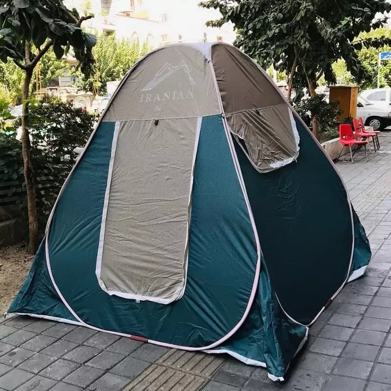 چادر مسافرتی8نفره فنری مدل برنو سفارشی کیفیت بالا ماشین افرود کمپ گردش کد90