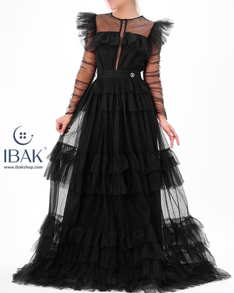 پیراهن زنانه طبقه ای تورgw