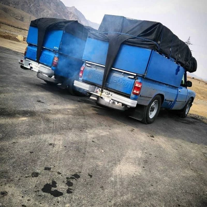 چادر نیسان 3ونیم در4 و نیم برزنتی سفارشی دوز با دم اسبی و 4 ردیف قلاب درجه یک