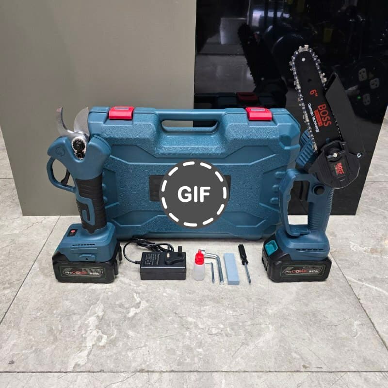 مجموعه دو عددی قیچی شارژی و اره شارژی ۱۵ سانت باس مدل 3_197