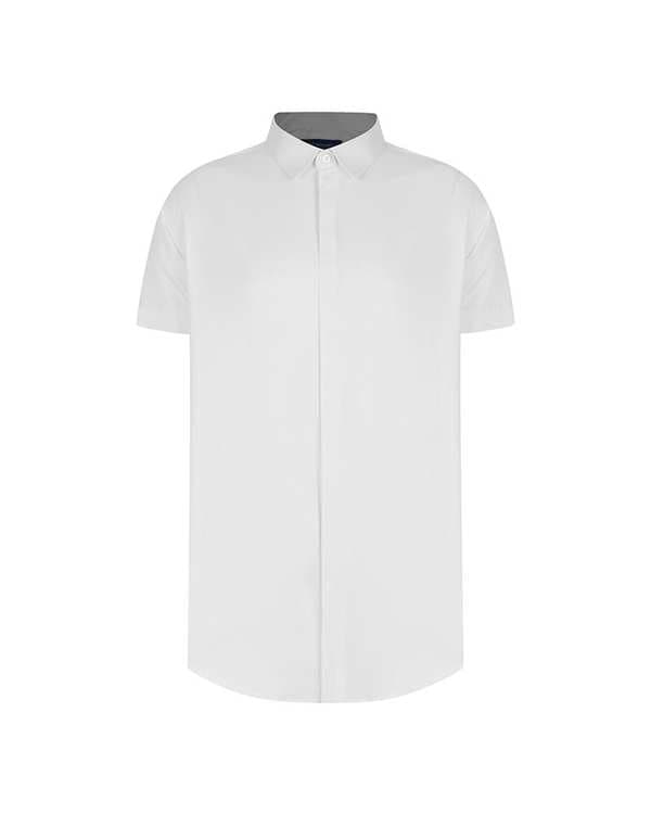 پیراهن مردانه آستین کوتاه سفید والیانت استایل Valiant Style مدل شانلی کد P200901