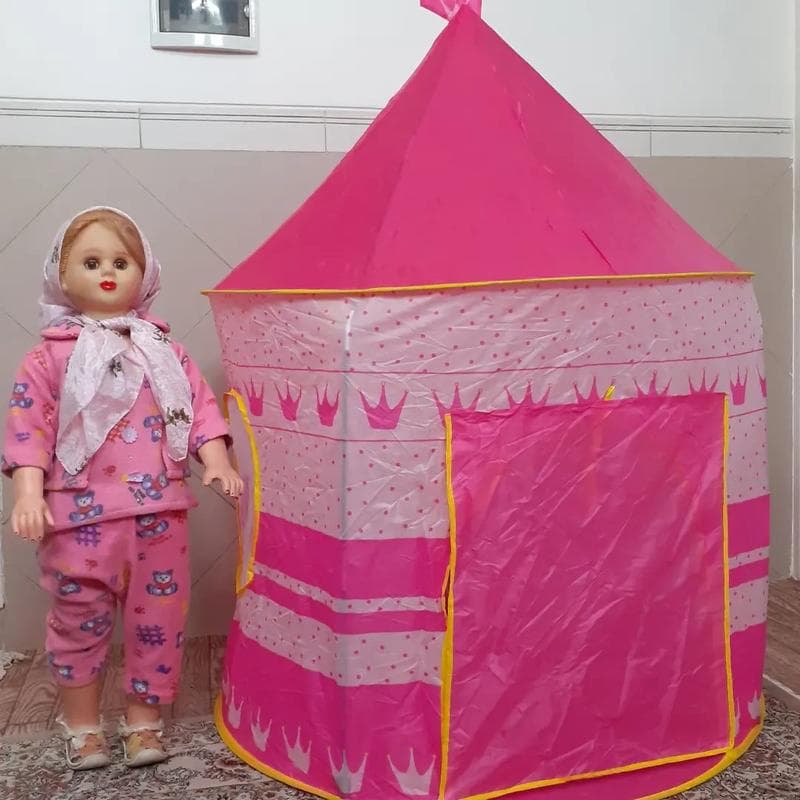 چادربازی کودک ونوجوان مدل قصر صورتی دخترانه