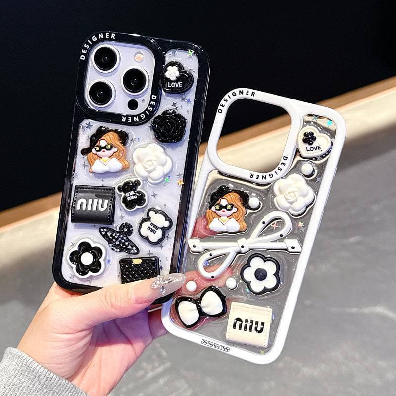 قاب گوشی آیفون miu miu برجسته