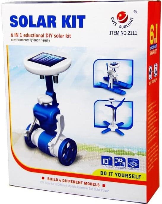 کیت روبات خورشیدی 6 کاره جدید NO.2111 (نارنجی)