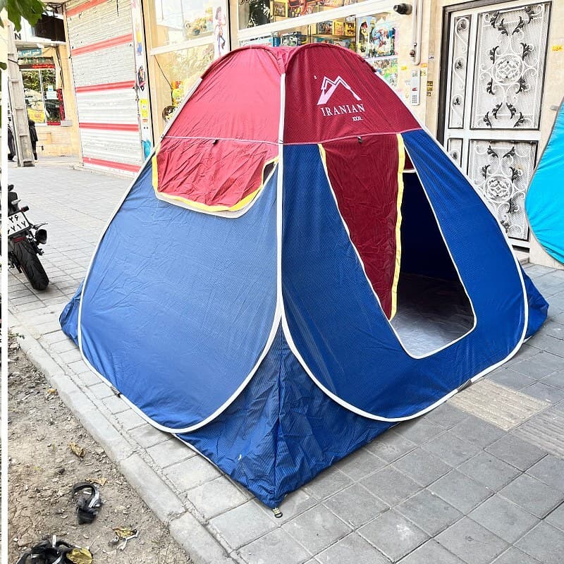 چادر مسافرتی 12 نفره مدل فنری تاشو کف ضخیم سفری ماشین صندلی موتور خودرو کد59
