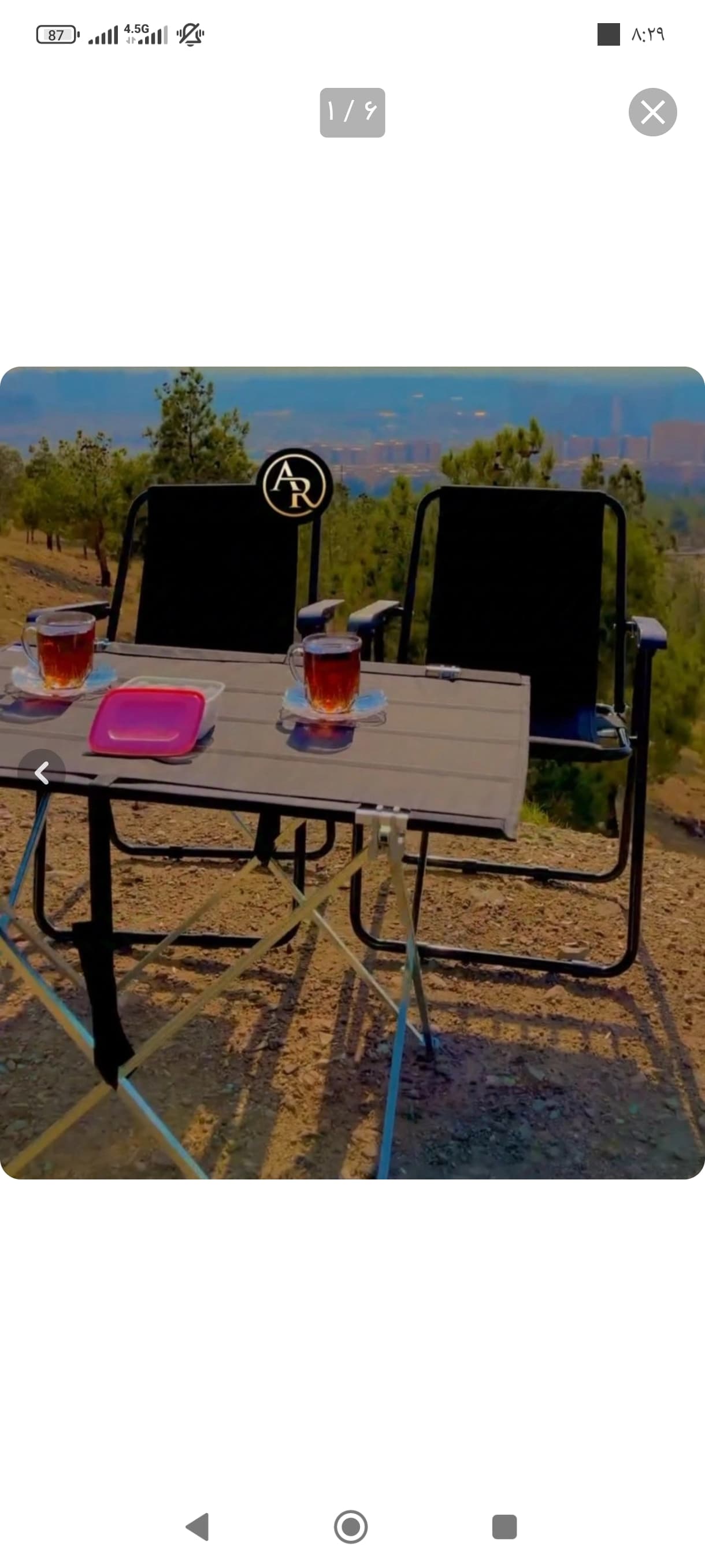 میز و صندلی تاشو مسافرتی (ست دو نفره)