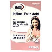 قرص ید و فولیک اسید یوروویتال | کمک به تامین ید و فولیک اسید در قبل و زمان بارداری