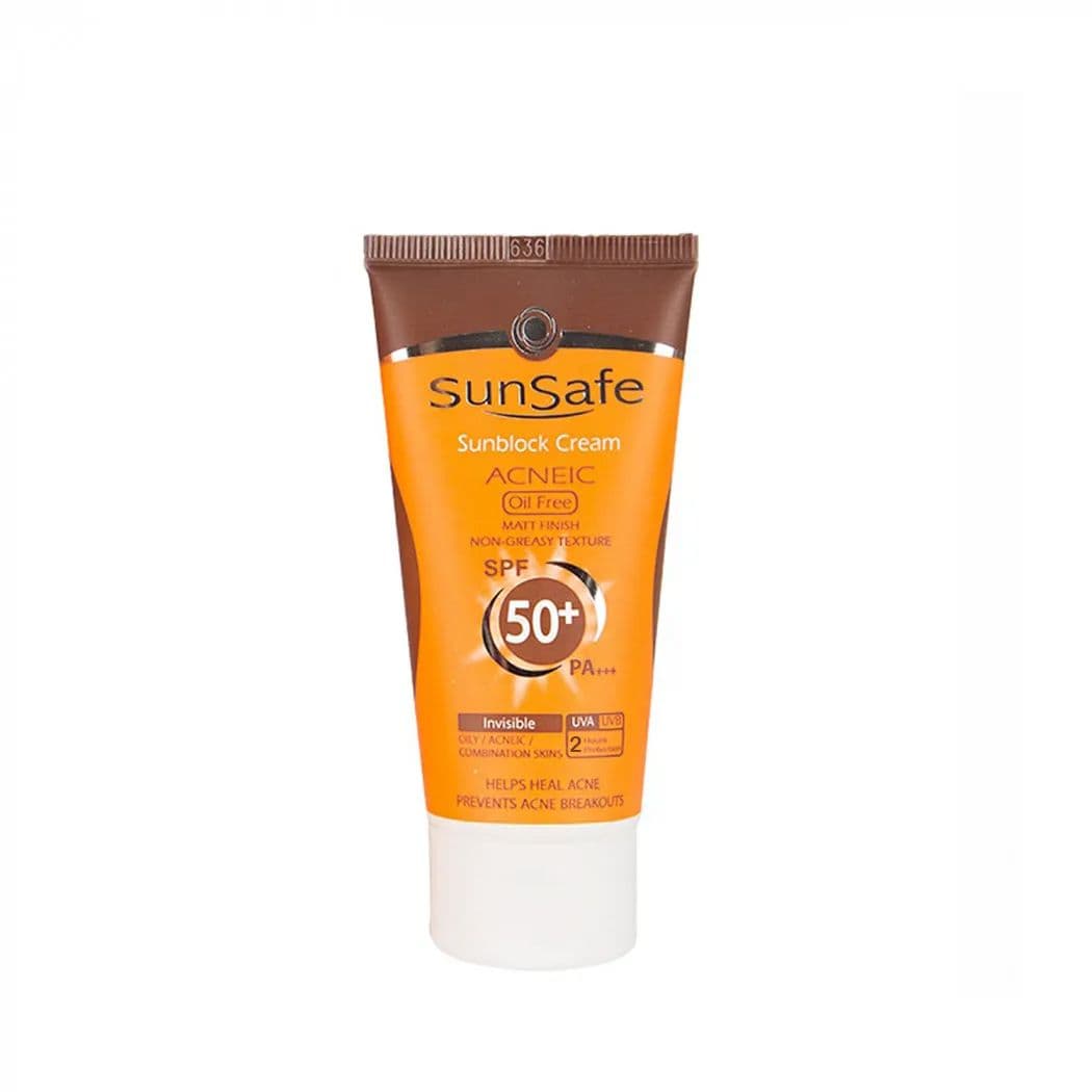 کرم ضد آفتاب فاقد چربی بی رنگ SunSafe SPF50