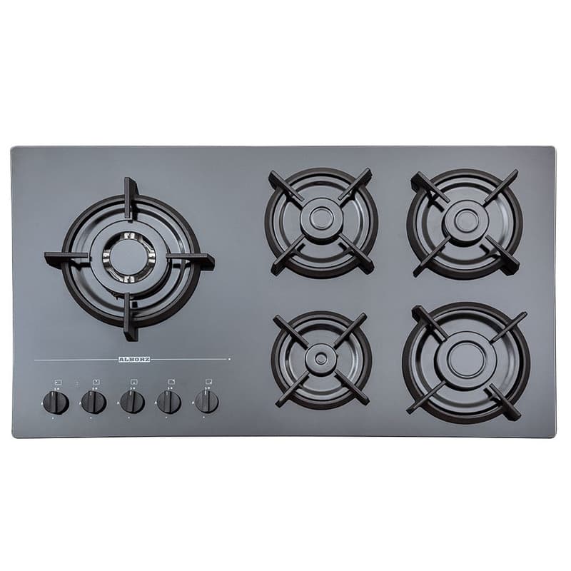 اجاق گاز صفحه‌ای پنج شعله استیل البرز مدل G5967-L