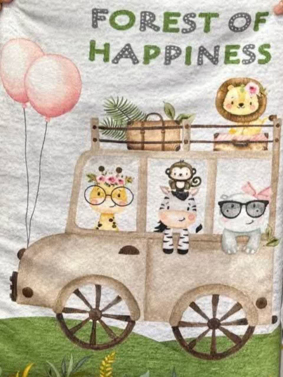 سرویس خواب چهار تکه طرح حیوانات ماشین سوار طوسی نوزادی و کودک کد 21056