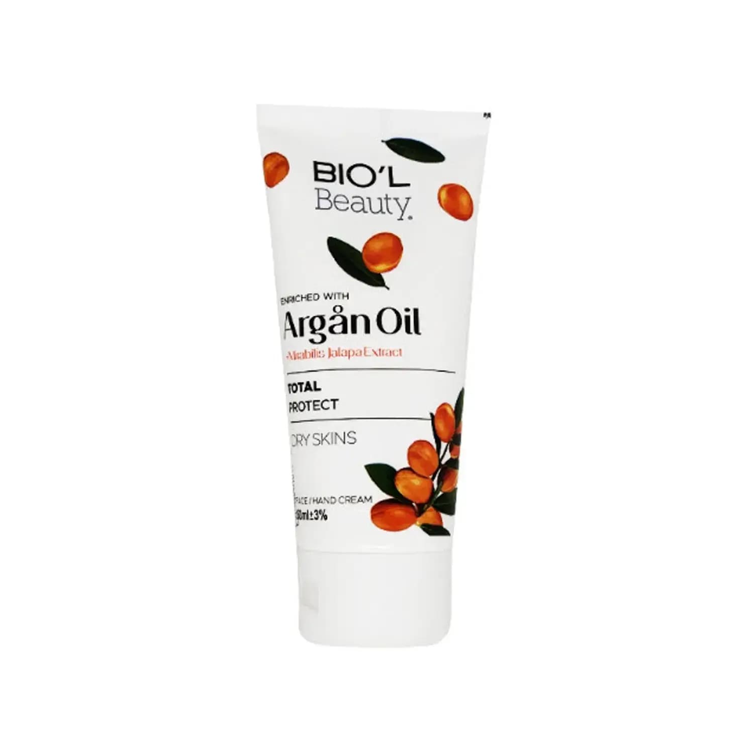 کرم مرطوب کننده تیوپی بیول حاوی روغن آرگان و عصاره لاله عباسی حجم 60 میلی لیتر