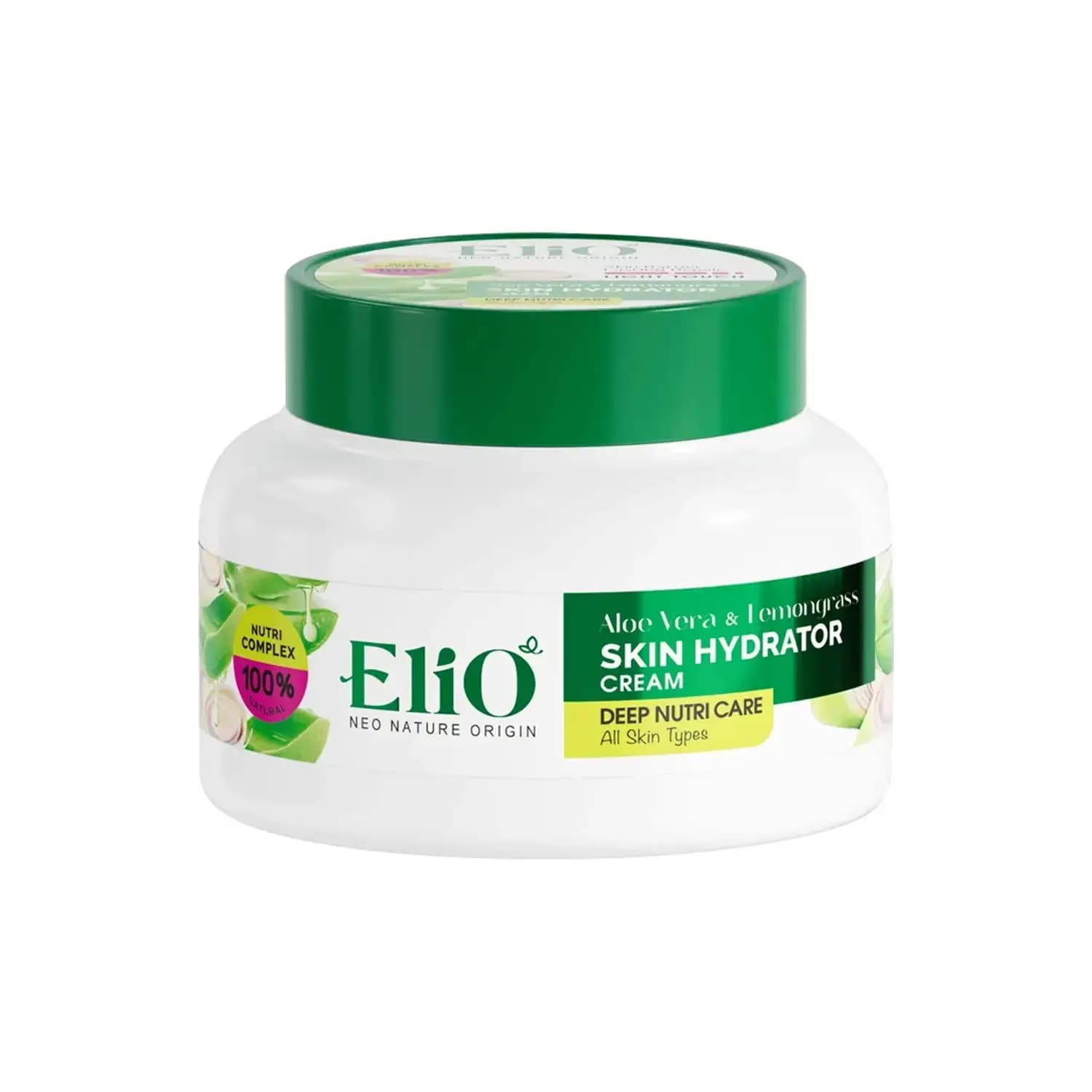 کرم مرطوب کننده کاسه ای الیو حاوی عصاره آلوئه ورا و علف لیمو حجم 200 میلی لیتر