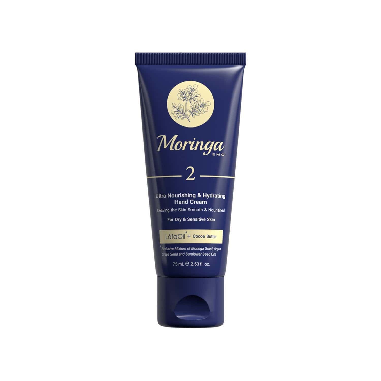 کرم آبرسان دست مورینگا امو کد 2 مخصوص پوست های خشک و حساس حجم 75 میلی لیتر