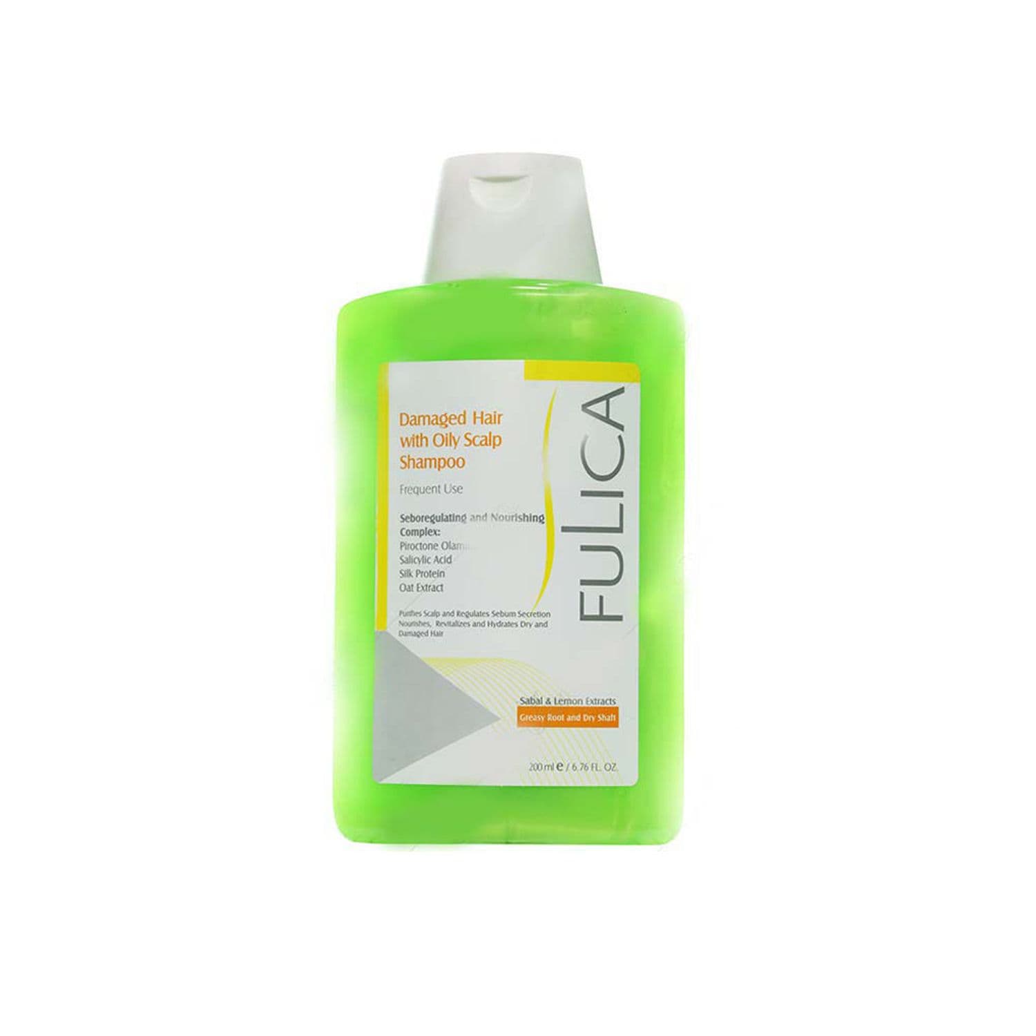 شامپو فولیکا مخصوص پوست سر چرب و موهای آسیب دیده حجم 200 میلی لیتر
