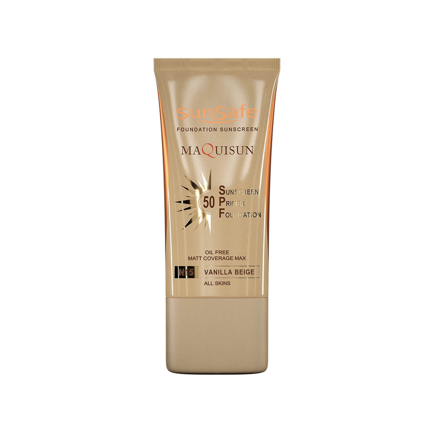 کرم ضد آفتاب سان سیف مدل Maquisun SPF 50 شماره N15 حجم 40 میلی لیتر - بژ وانیلی