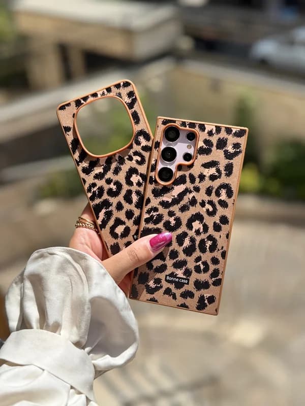 کاور گوشی سامسونگ پلنگی قهوه ای Bonne Case