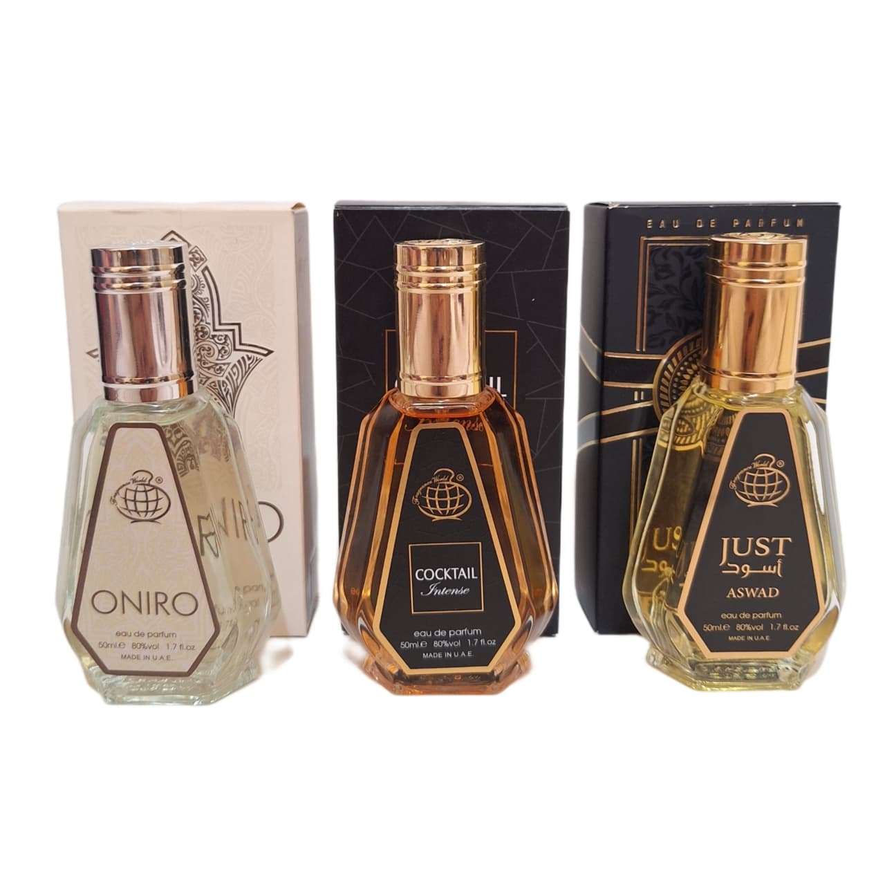 پک اقتصادی سه عددی عطر های مردانه فرگرانس ورد مدل کوکتل اینتنس آنجلز شیر, اسد , اونیرو حجم 50میل