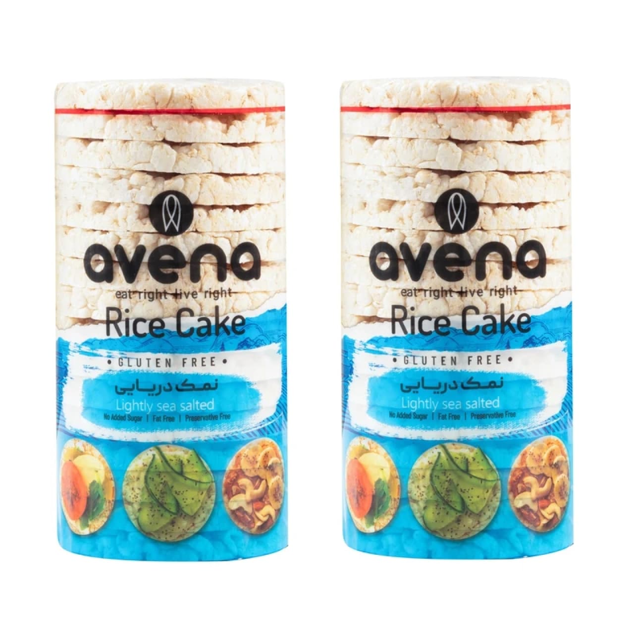 رایس کیک برنج ایرانی بانمک دریایی بدون گلوتن اونا 110 گرم بسته 2 عددی