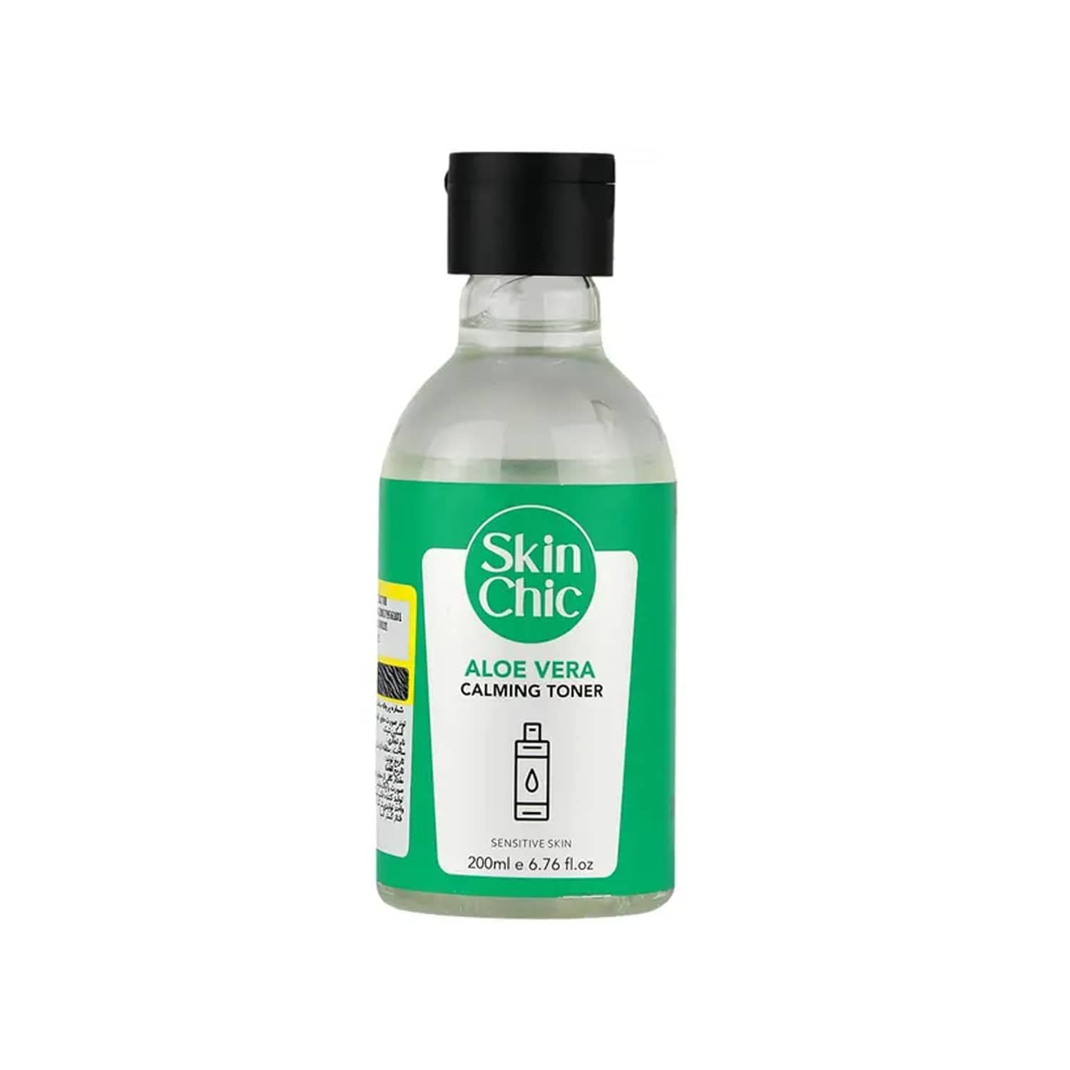 تونر آرامش بخش آلوئه ورا اسکین شیک حجم 200 میلی لیتر
