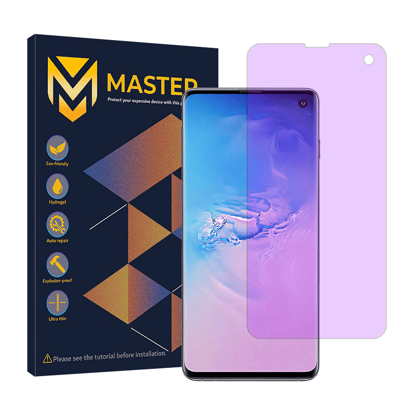 گلس گوشی سامسونگ Galaxy S10 ضداشعه بنفش مستر مدل Resistant