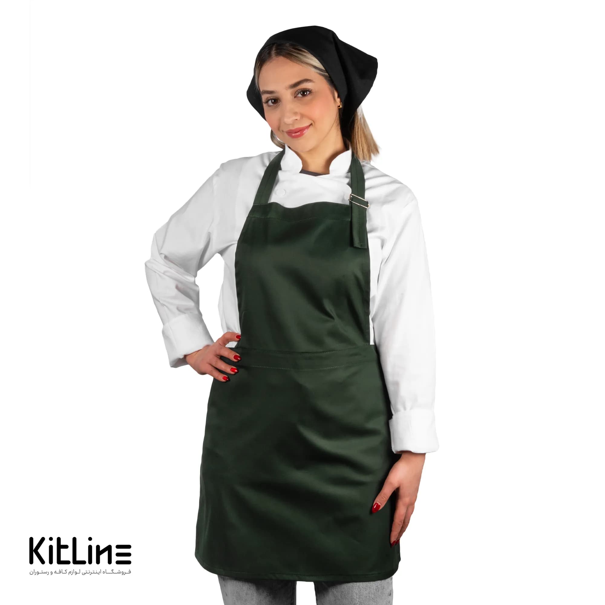 پیشبند ترگال کجراه سبز تيره پوشاکو