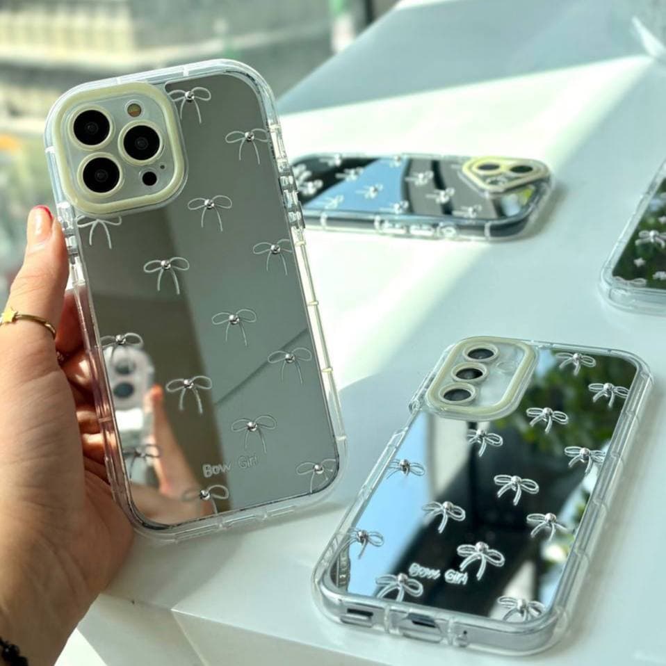 قاب پاپیون آیینه ای مرواریدی