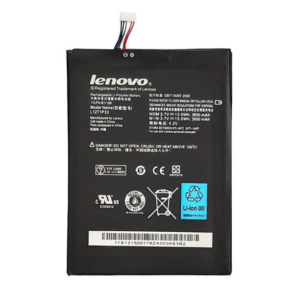 باتری تبلت لنوو A3000 با کد فنی L12T1P33
