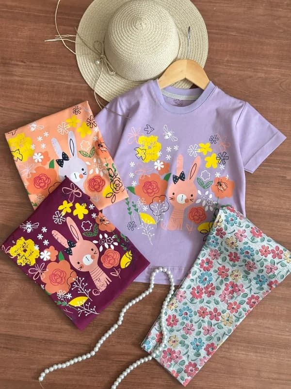 تیشرت و شلوار خرگوشی دخترانه