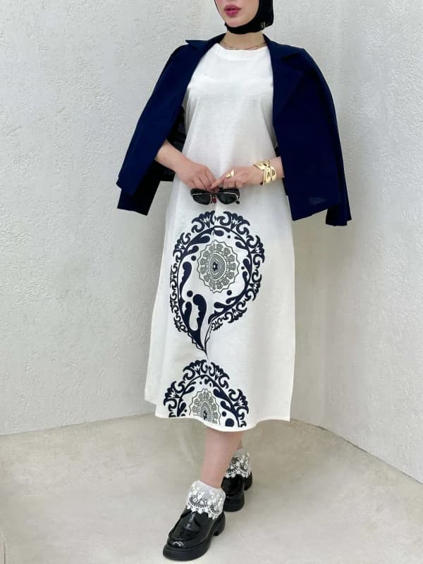 ست کت و سارافون یقه انگلیسی