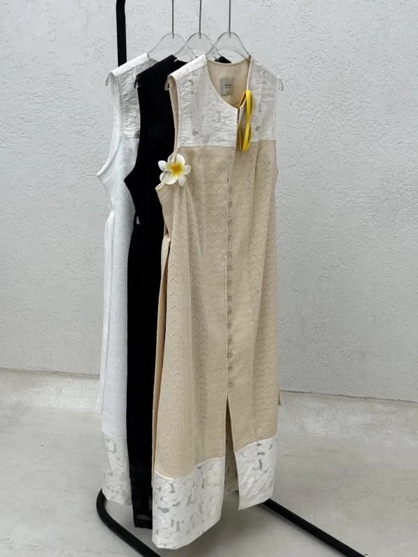 پیراهن حلقه ای جلو دکمه