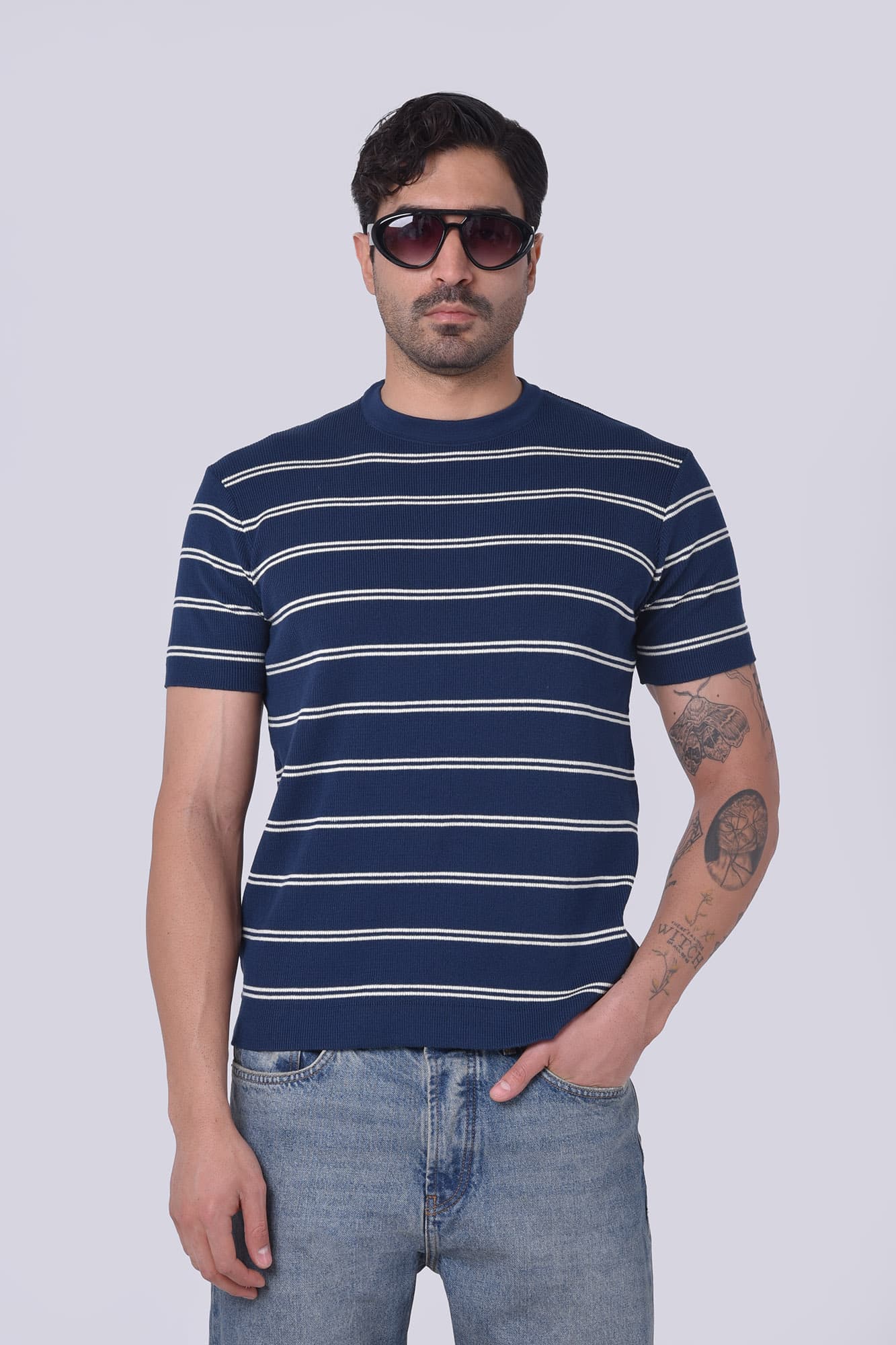 تیشرت آستین کوتاه بافت