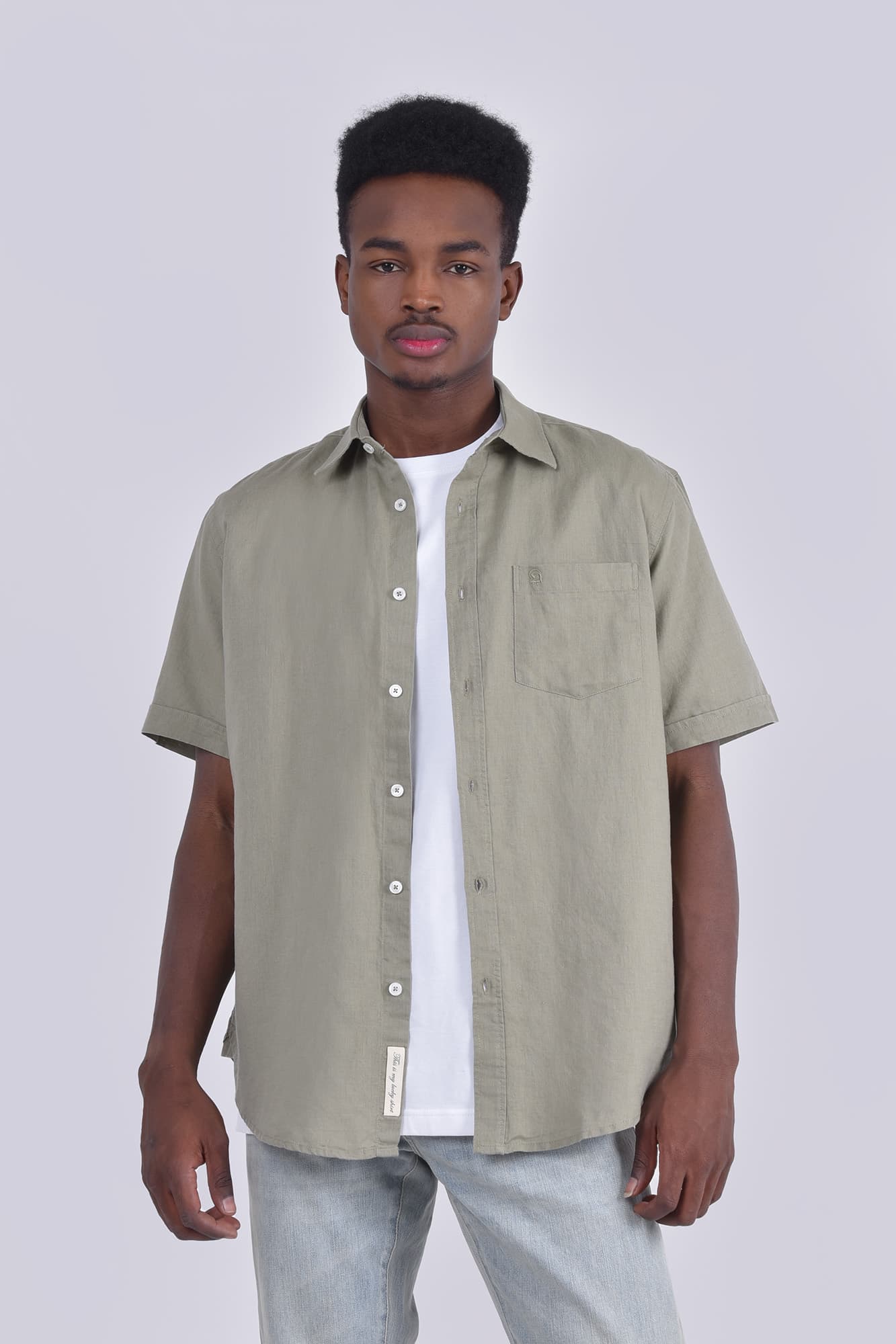 پیراهن آستین کوتاه یقه دار