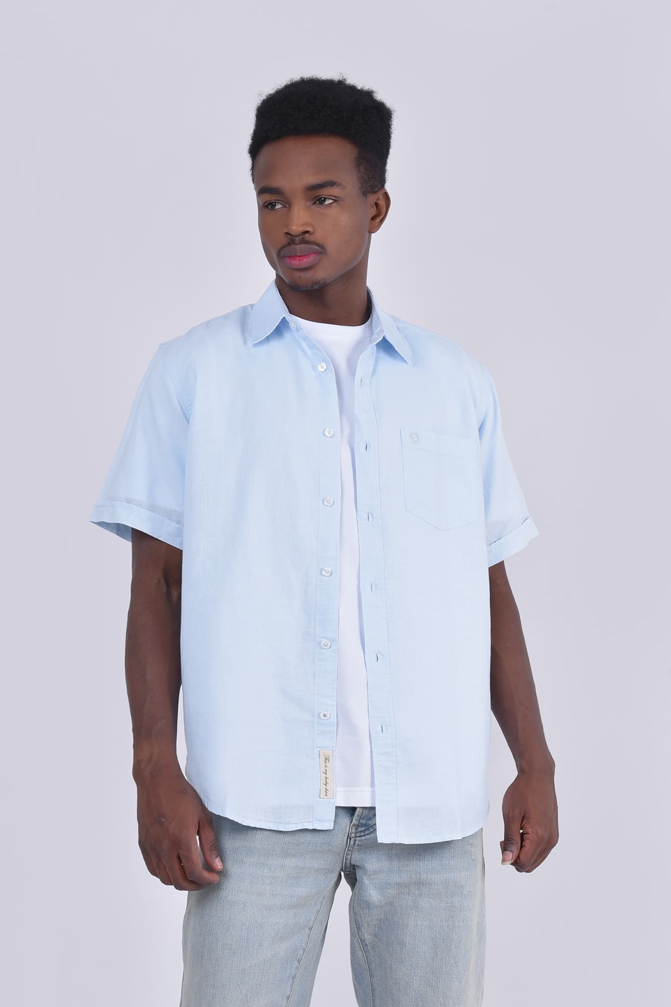 پیراهن آستین کوتاه یقه دار