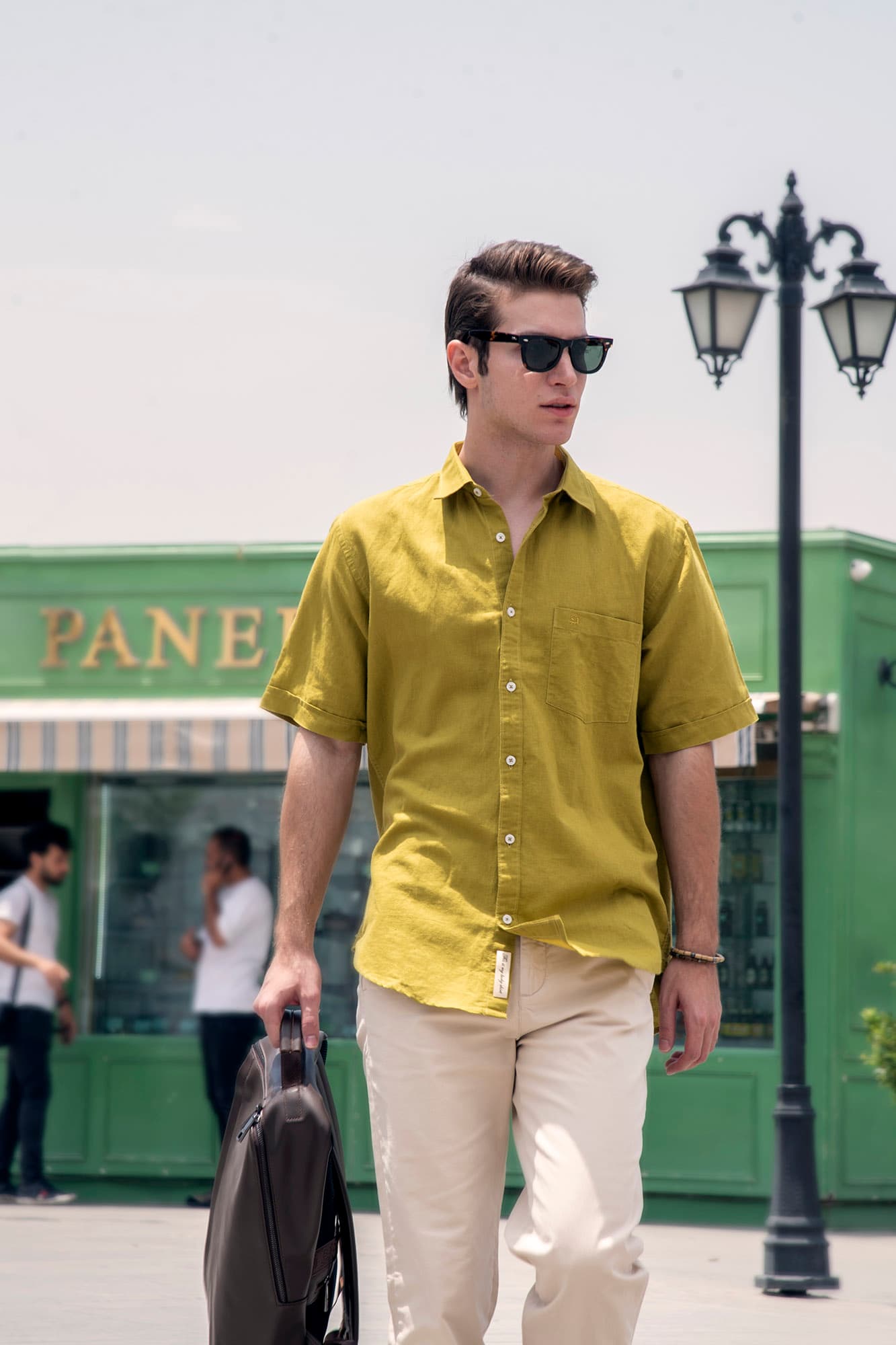 پیراهن آستین کوتاه یقه دار